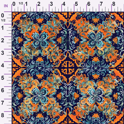 Marigold Mosaic Pattern 2 Minky Fabric