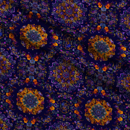 Marigold Mosaic Pattern 3 Minky Fabric