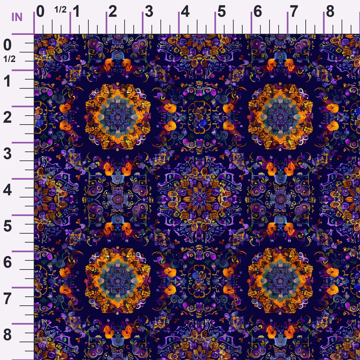 Marigold Mosaic Pattern 3 Minky Fabric