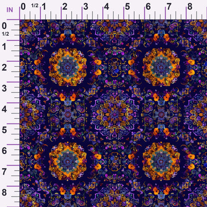 Marigold Mosaic Pattern 3 Minky Fabric