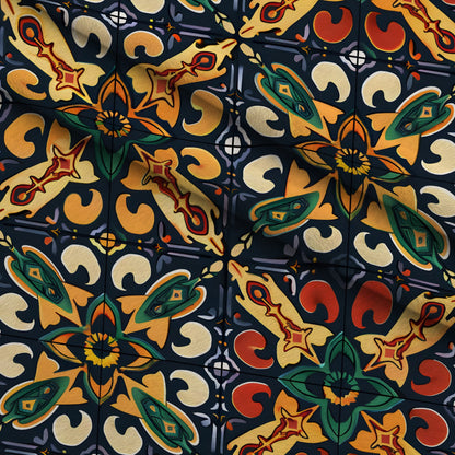 Marigold Mosaic Pattern 4 Minky Fabric