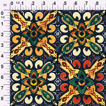 Marigold Mosaic Pattern 4 Minky Fabric