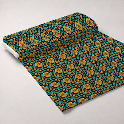 Marigold Mosaic Pattern 5 Minky Fabric