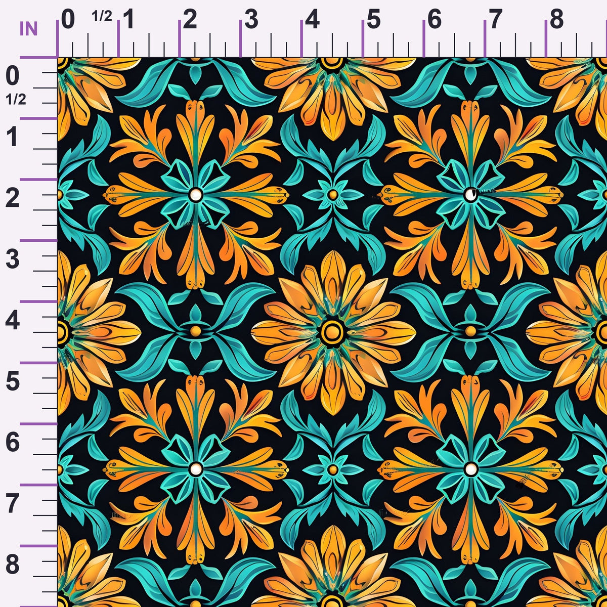 Marigold Mosaic Pattern 5 Minky Fabric