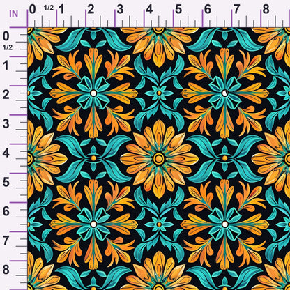 Marigold Mosaic Pattern 5 Minky Fabric