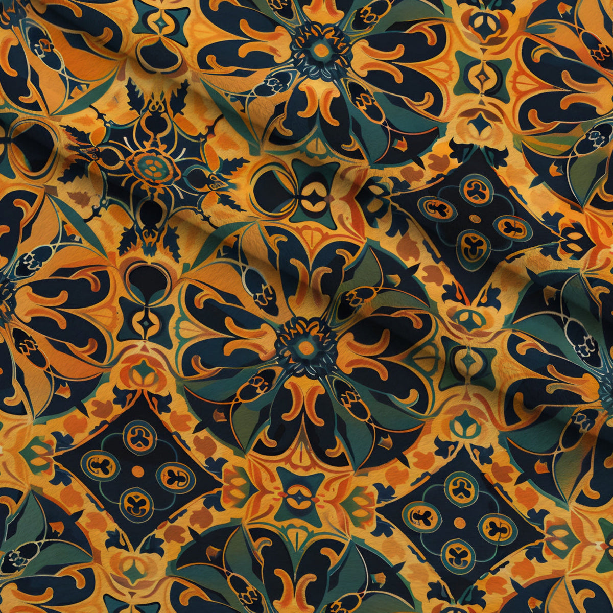 Marigold Mosaic Pattern 6 Minky Fabric