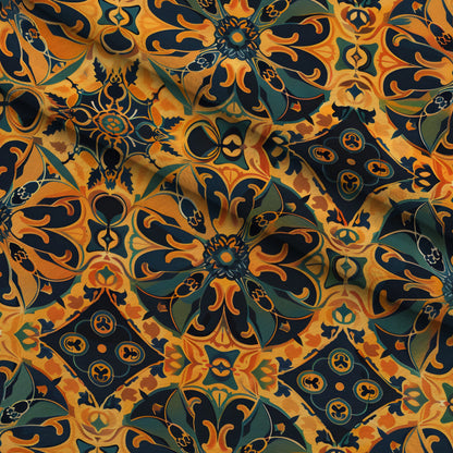 Marigold Mosaic Pattern 6 Minky Fabric