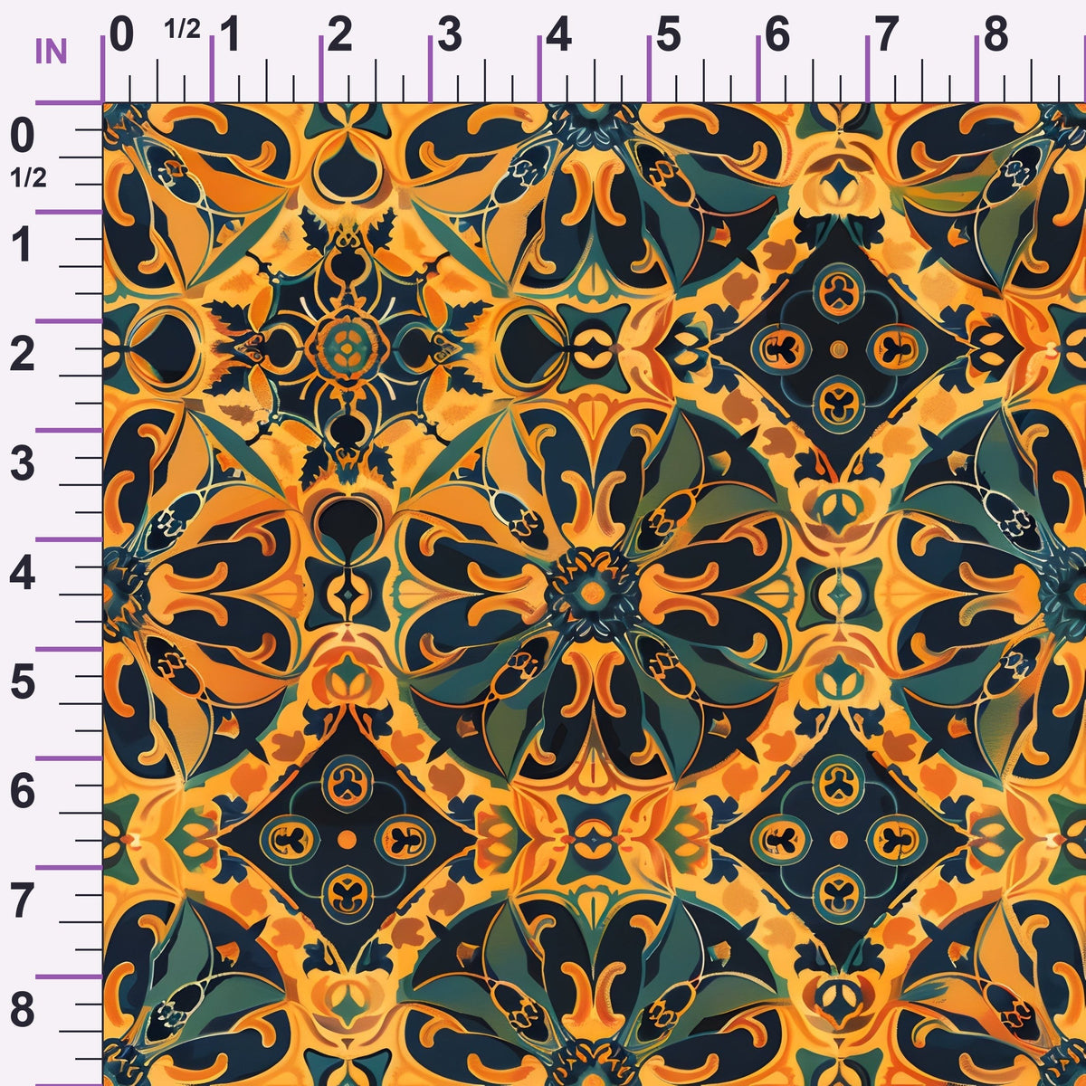 Marigold Mosaic Pattern 6 Minky Fabric
