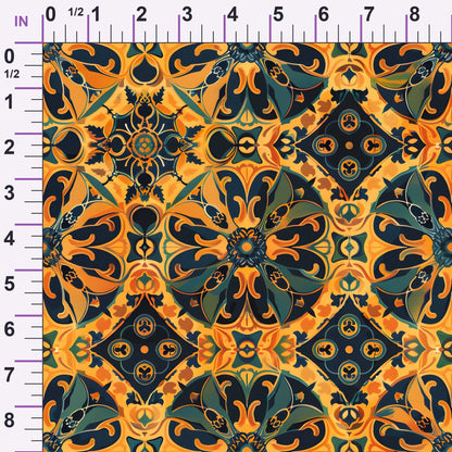 Marigold Mosaic Pattern 6 Minky Fabric