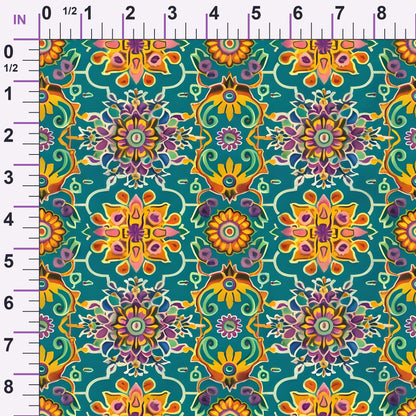 Marigold Mosaic Pattern 7 Minky Fabric