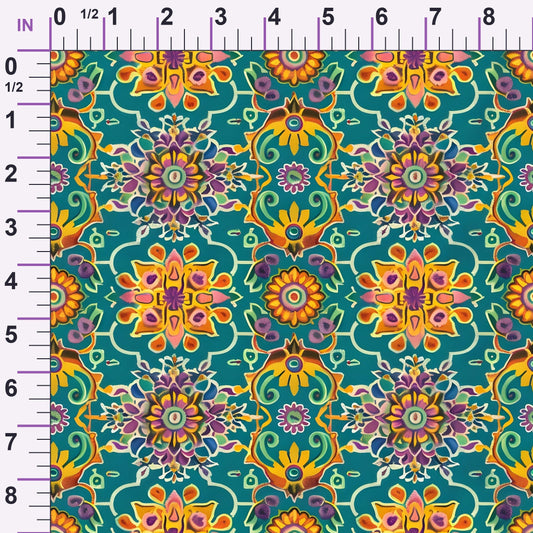 Marigold Mosaic Pattern 7 Minky Fabric
