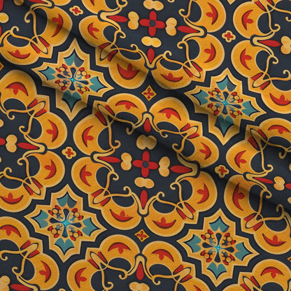 Marigold Mosaic Pattern 9 Minky Fabric