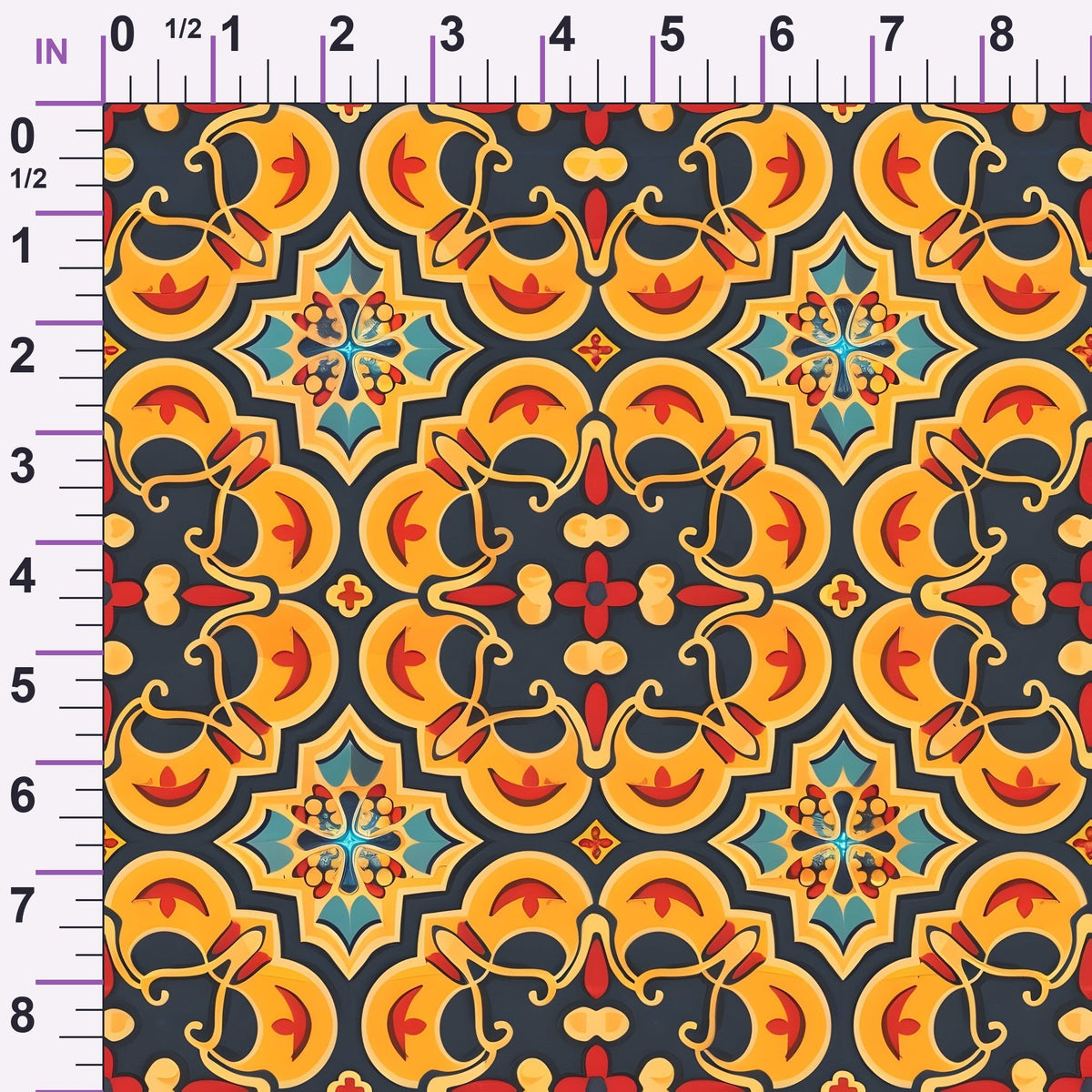Marigold Mosaic Pattern 9 Minky Fabric