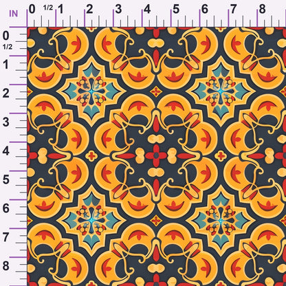 Marigold Mosaic Pattern 9 Minky Fabric
