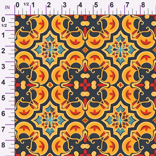 Marigold Mosaic Pattern 9 Minky Fabric