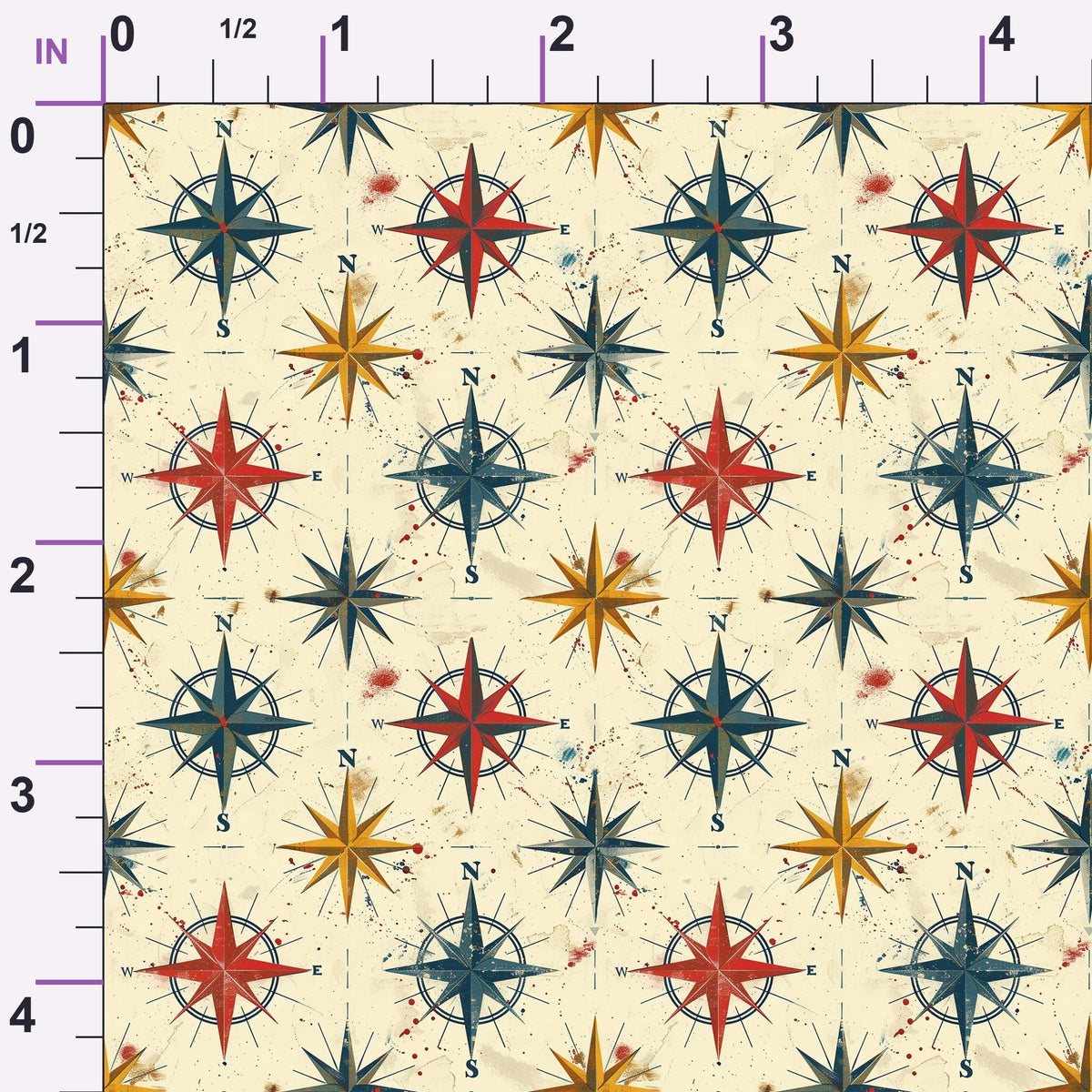 Mariner's Star Pattern 1 Minky Fabric