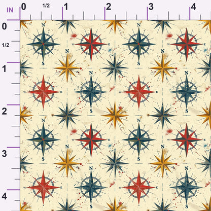 Mariner's Star Pattern 1 Minky Fabric