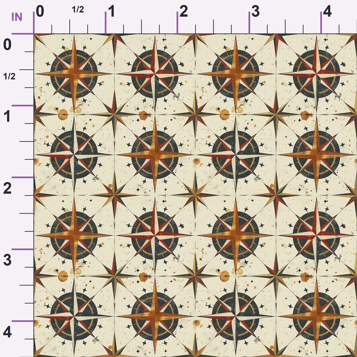 Mariner's Star Pattern 10 Minky Fabric