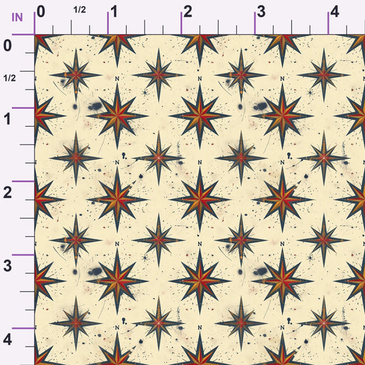 Mariner's Star Pattern 11 Minky Fabric