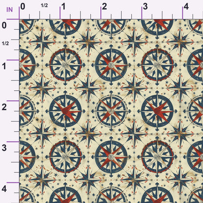 Mariner's Star Pattern 4 Minky Fabric