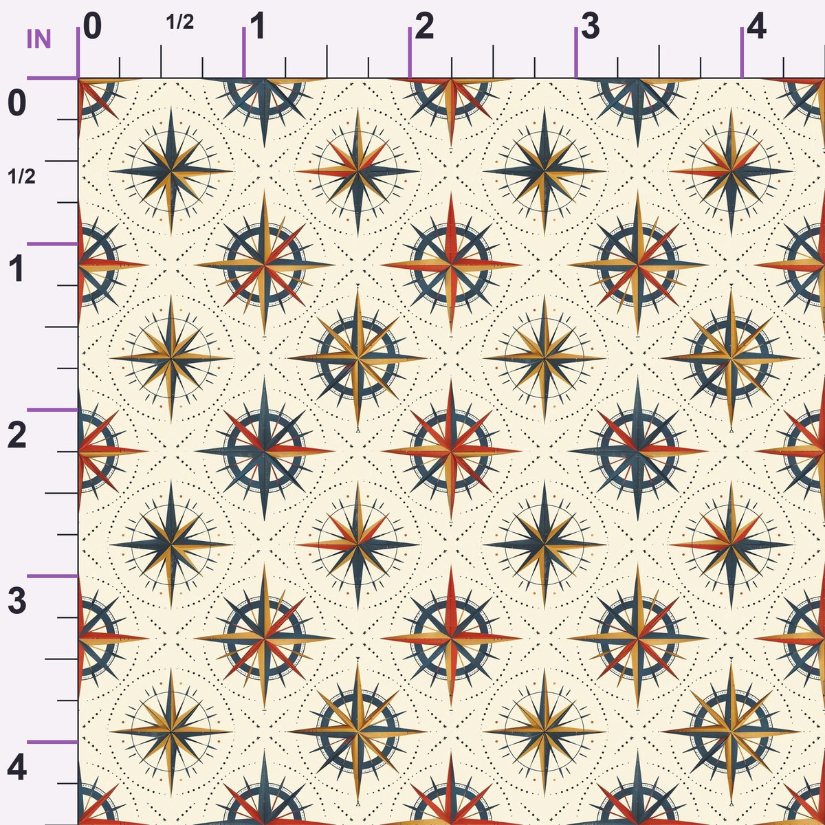 Mariner's Star Pattern 6 Minky Fabric