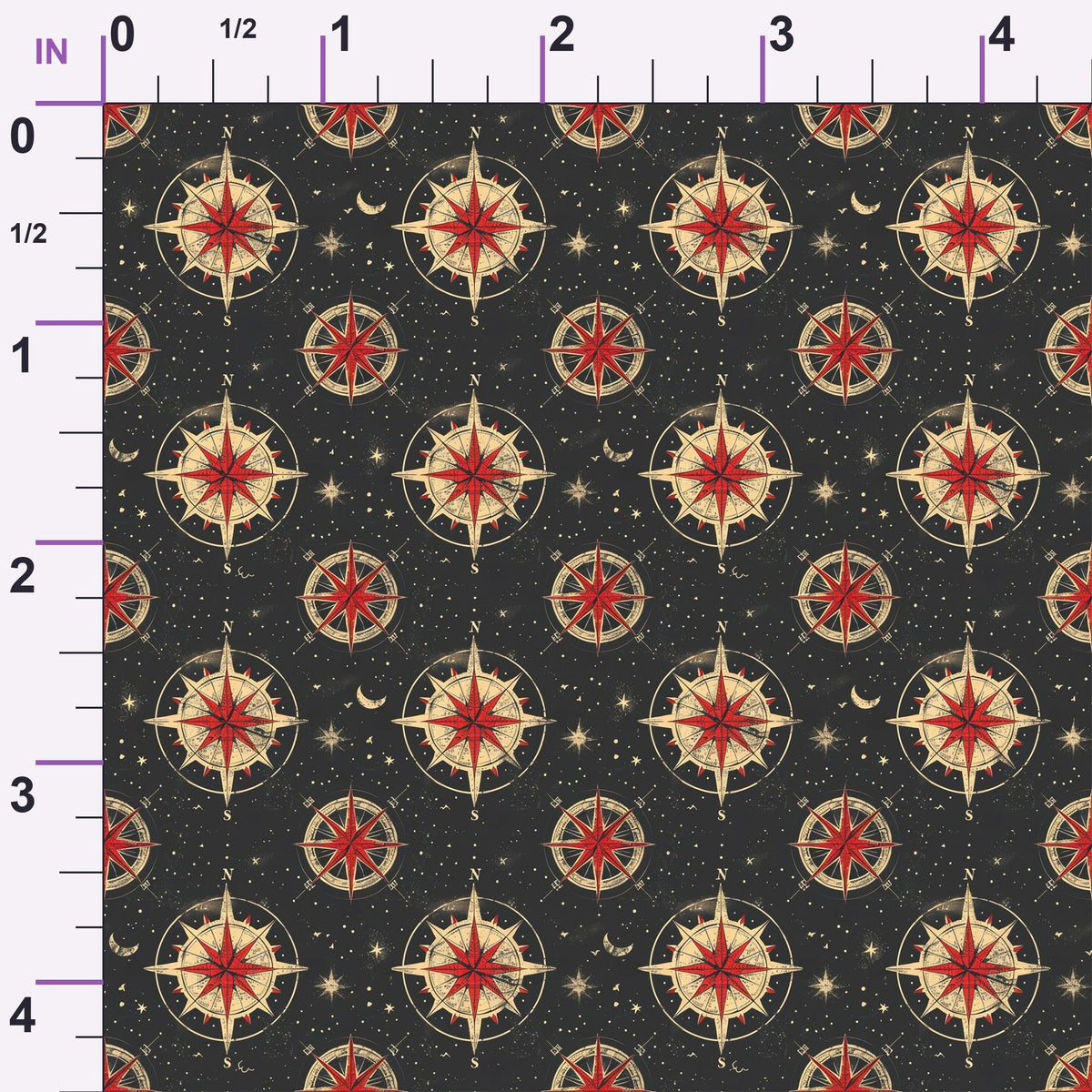 Mariner's Star Pattern 8 Minky Fabric