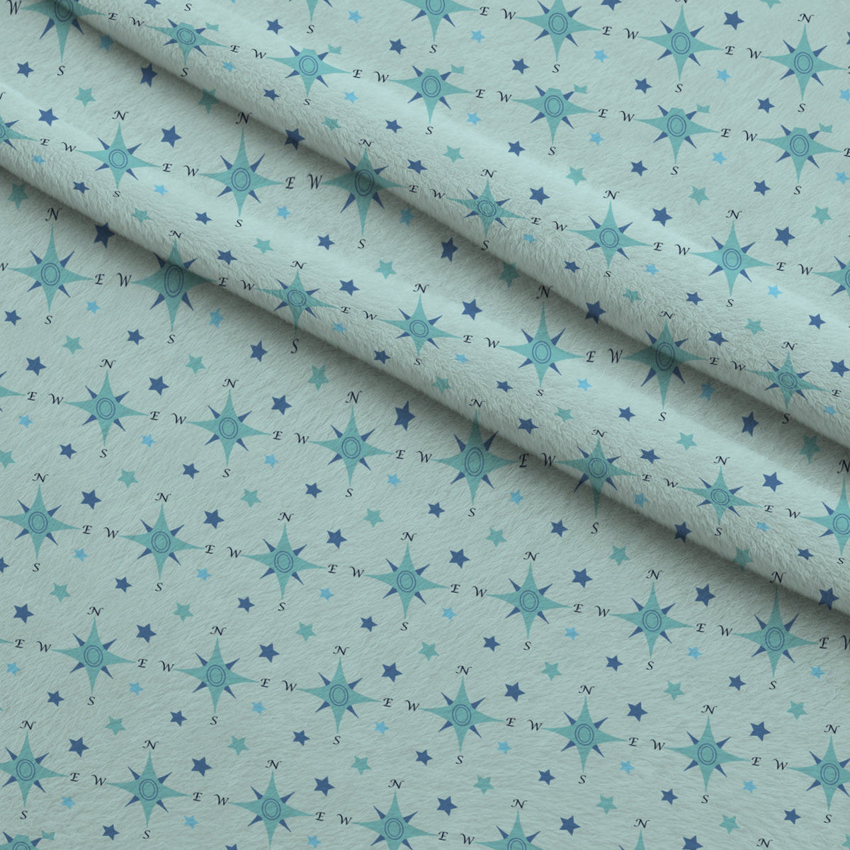 Maritime Blues Pattern 1 Minky Fabric