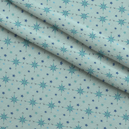 Maritime Blues Pattern 1 Minky Fabric