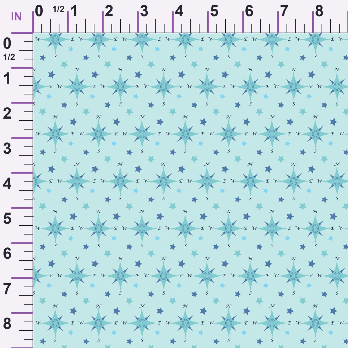 Maritime Blues Pattern 1 Minky Fabric