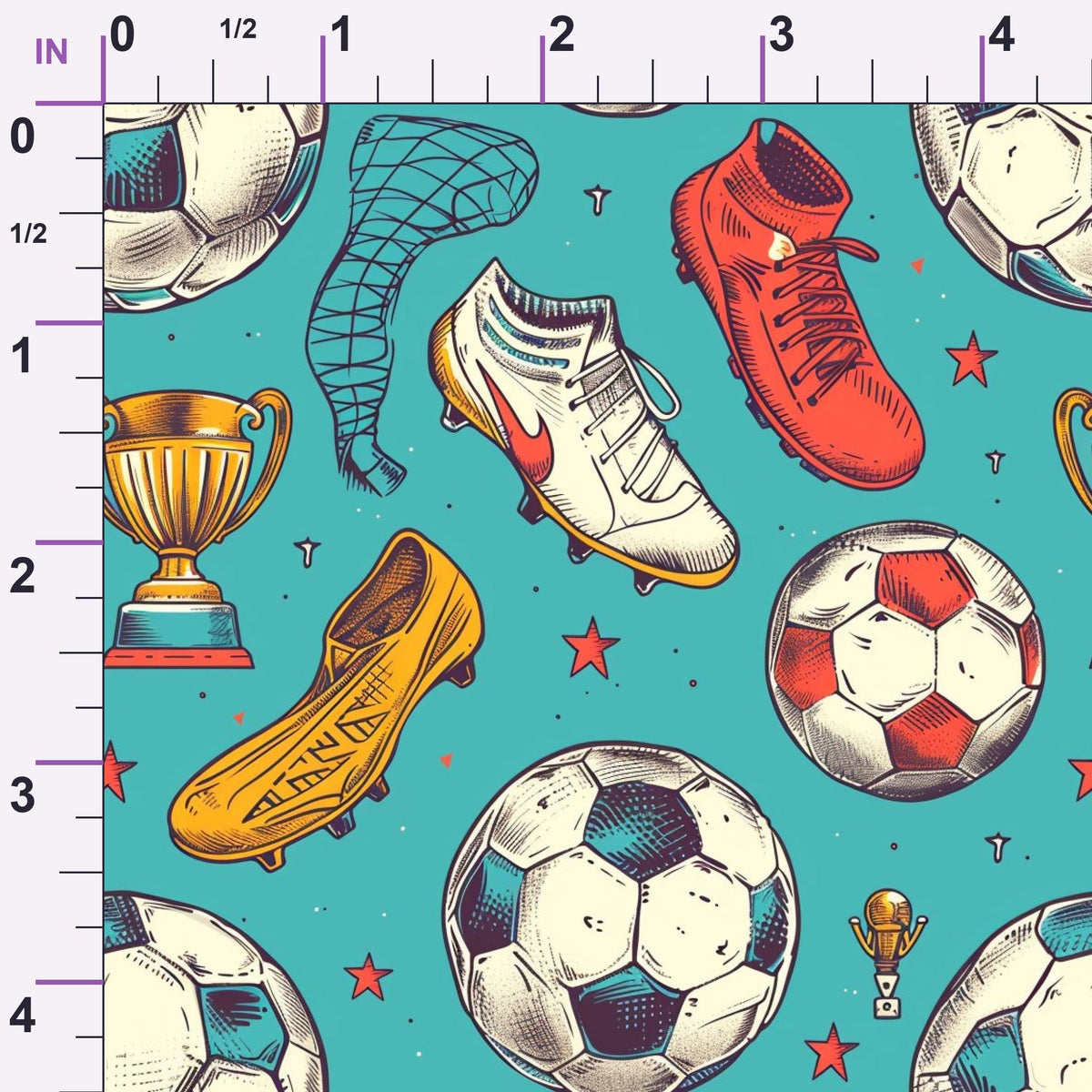 Match Day Pattern 11 Minky Fabric