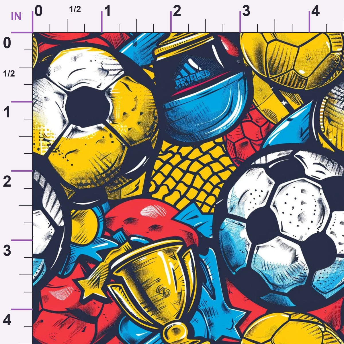 Match Day Pattern 12 Minky Fabric