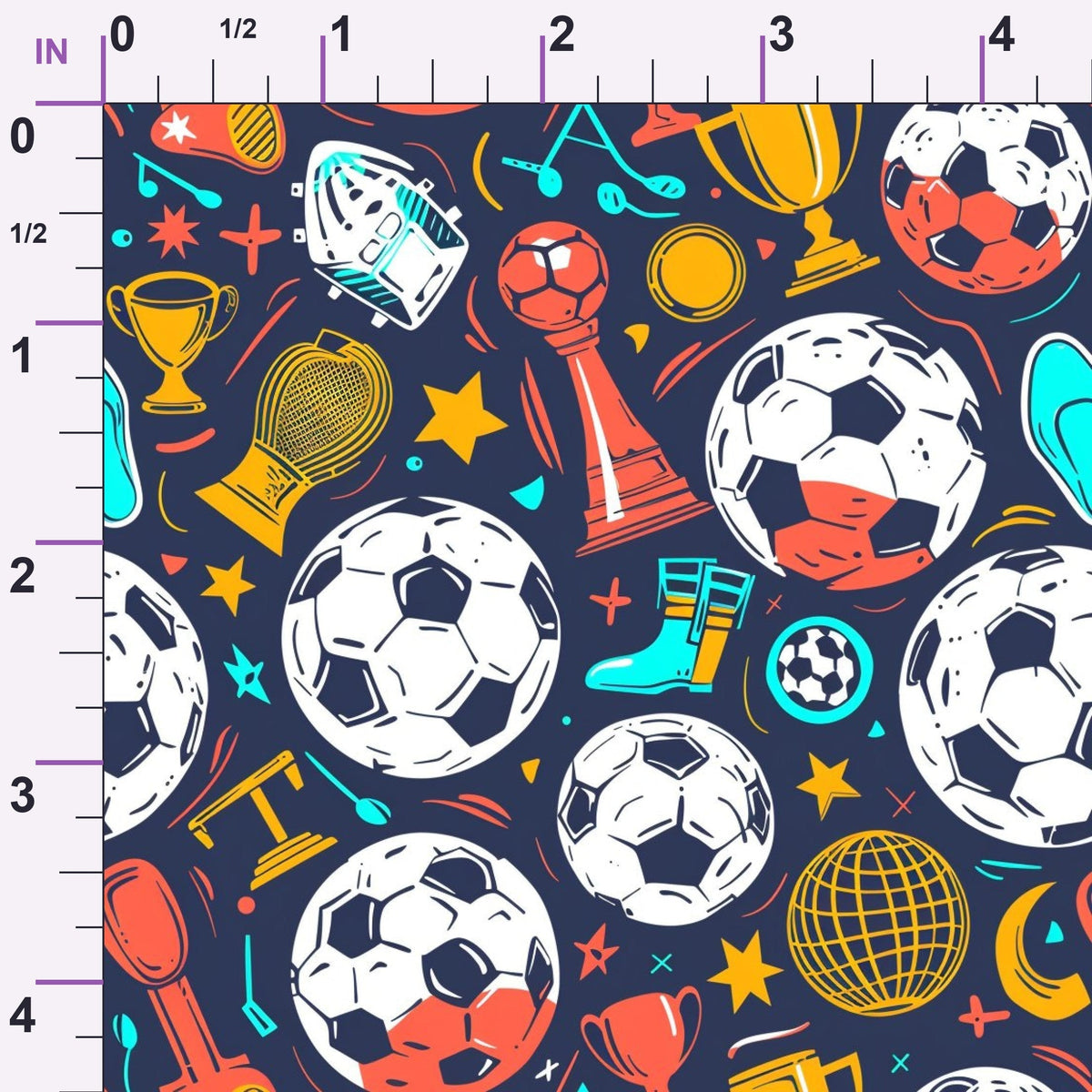 Match Day Pattern 14 Minky Fabric
