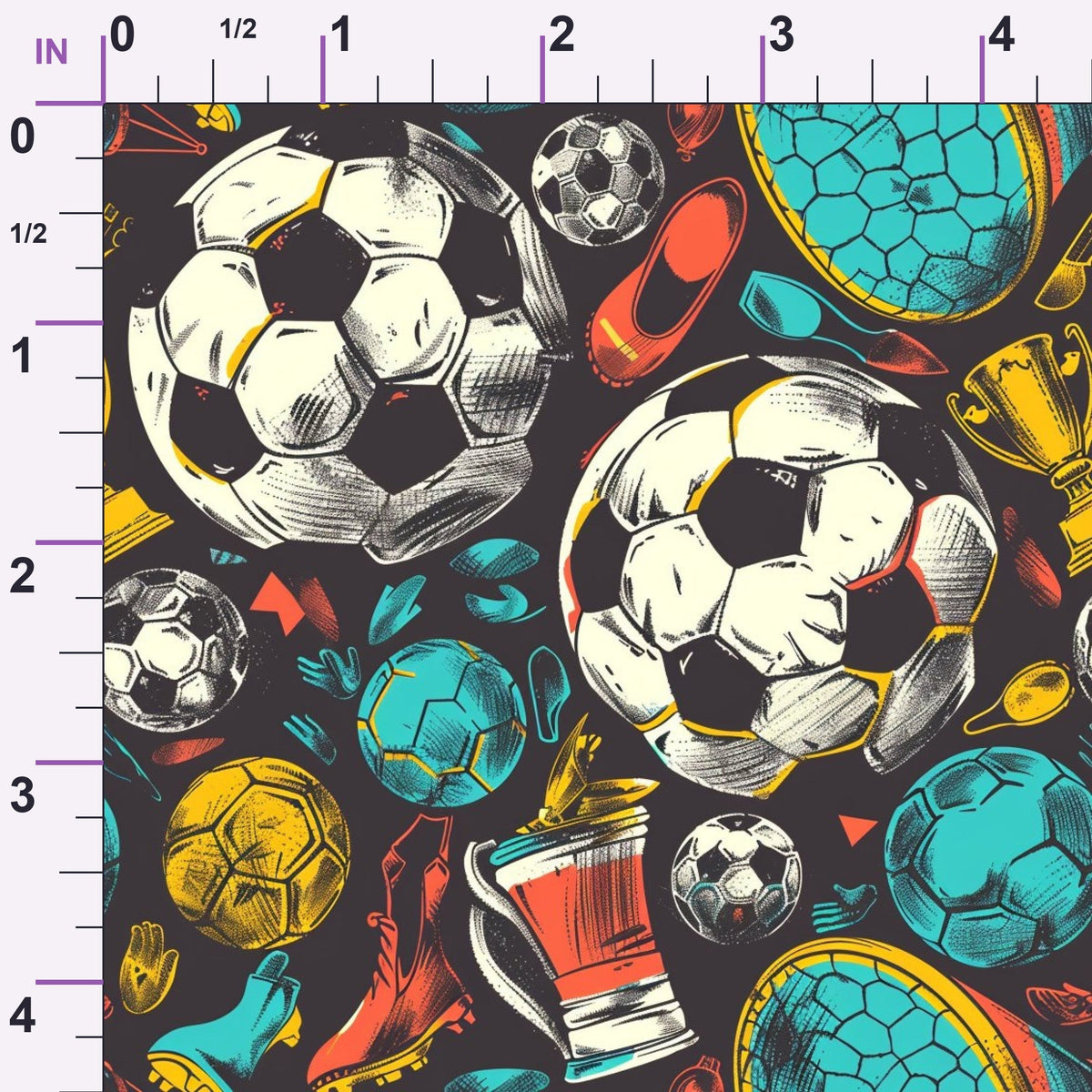Match Day Pattern 3 Minky Fabric
