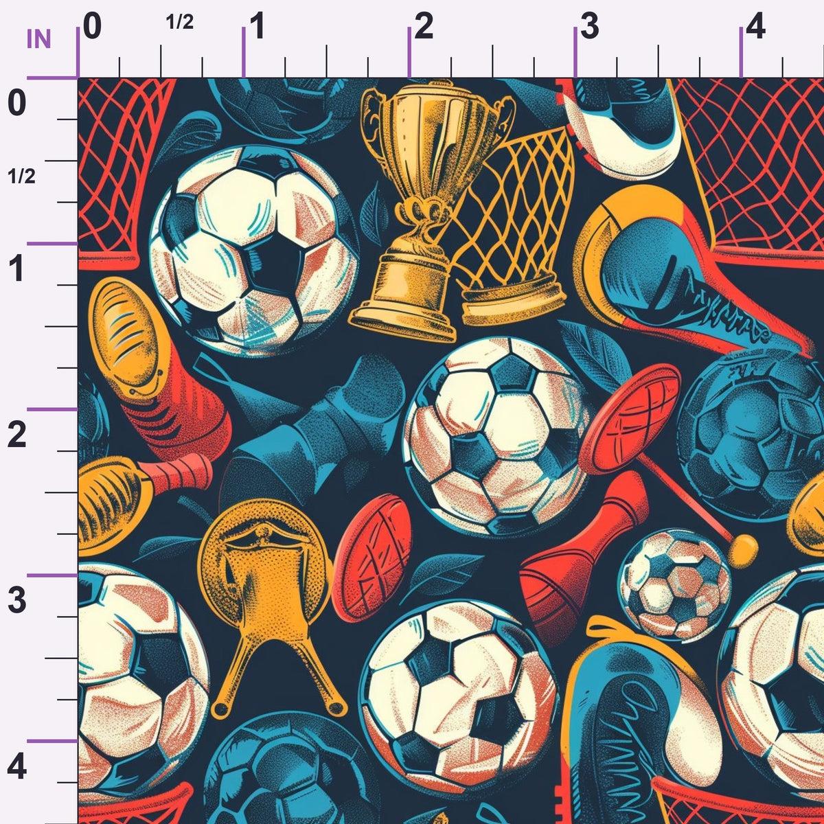 Match Day Pattern 5 Minky Fabric