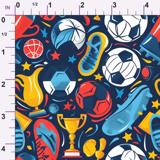 Match Day Pattern 6 Minky Fabric