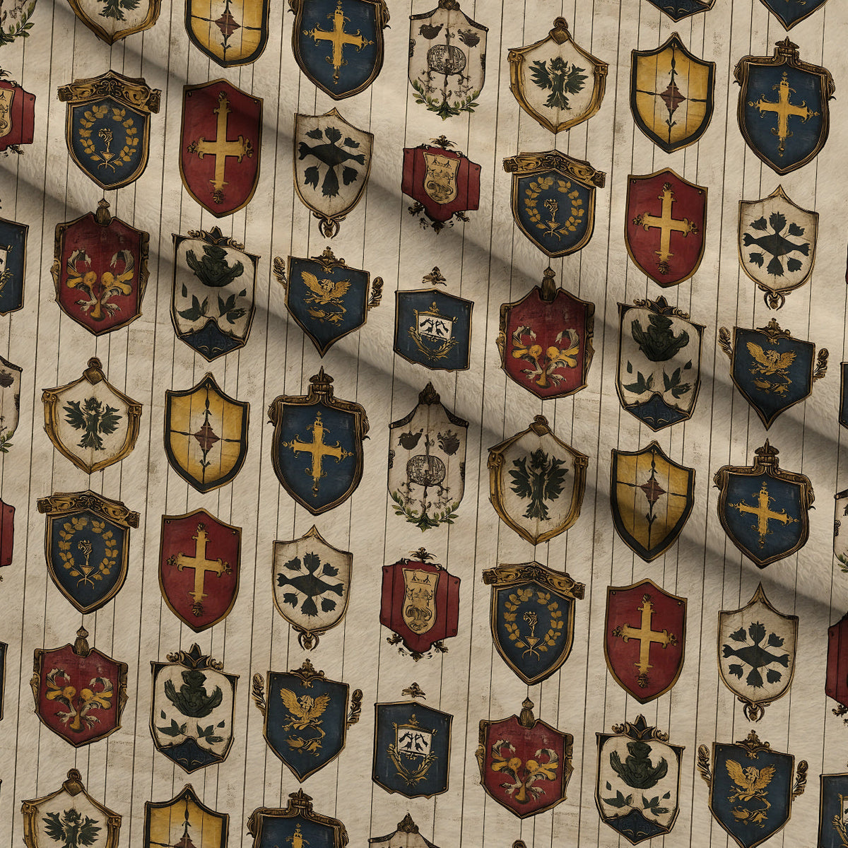 Medieval Heraldry Pattern 12 Minky Fabric