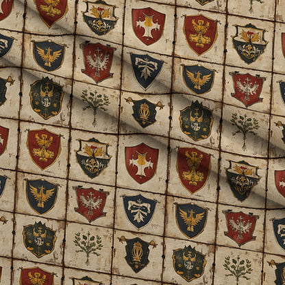Medieval Heraldry Pattern 16 Minky Fabric