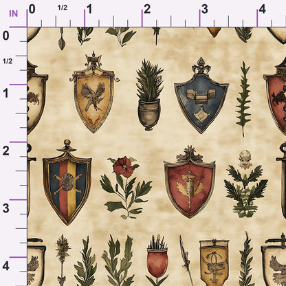 Medieval Heraldry Pattern 18 Minky Fabric