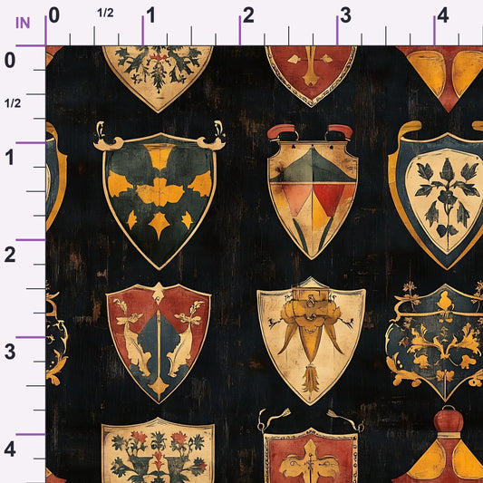 Medieval Heraldry Pattern 19 Minky Fabric