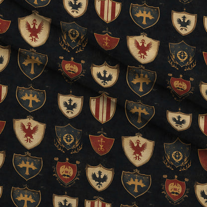 Medieval Heraldry Pattern 2 Minky Fabric
