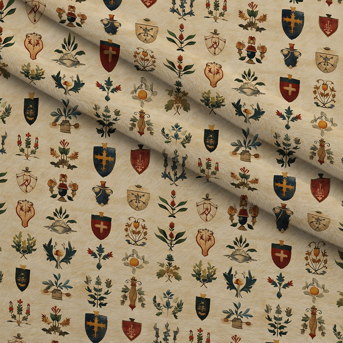 Medieval Heraldry Pattern 4 Minky Fabric