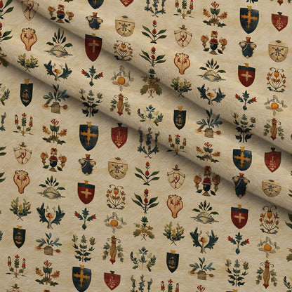 Medieval Heraldry Pattern 4 Minky Fabric
