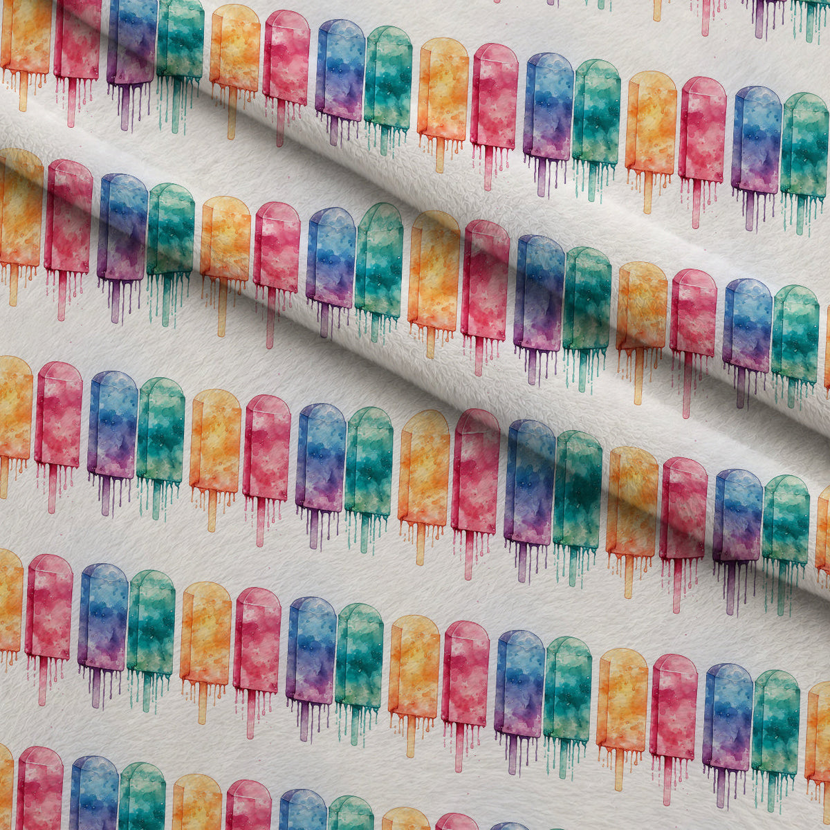 Melty Rainbow Pops Pattern 1 Minky Fabric