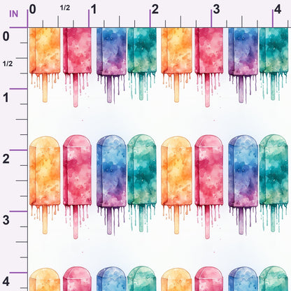 Melty Rainbow Pops Pattern 1 Minky Fabric