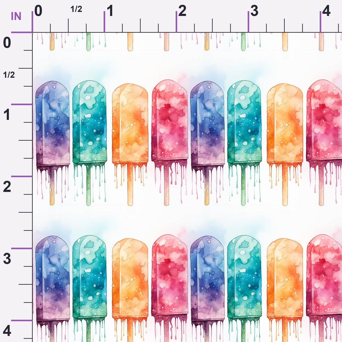 Melty Rainbow Pops Pattern 11 Minky Fabric