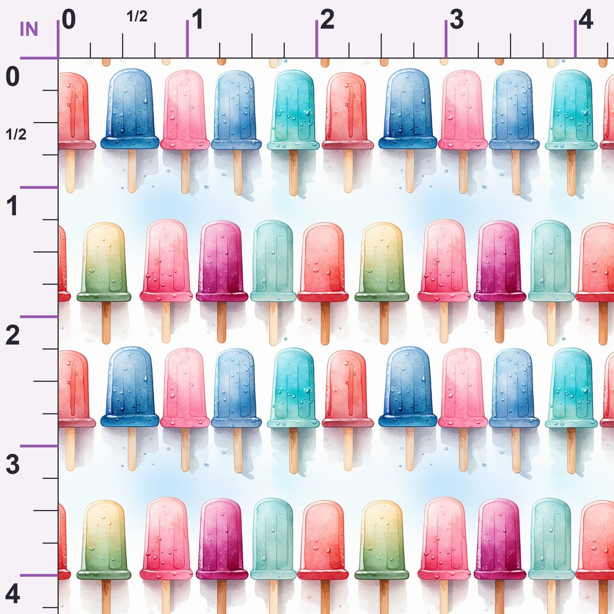 Melty Rainbow Pops Pattern 12 Minky Fabric