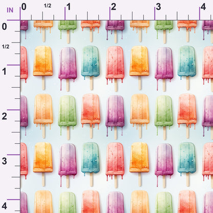 Melty Rainbow Pops Pattern 2 Minky Fabric