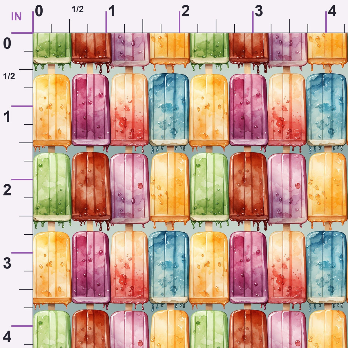 Melty Rainbow Pops Pattern 3 Minky Fabric