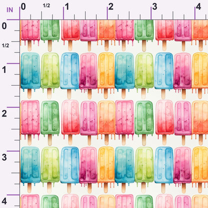 Melty Rainbow Pops Pattern 4 Minky Fabric