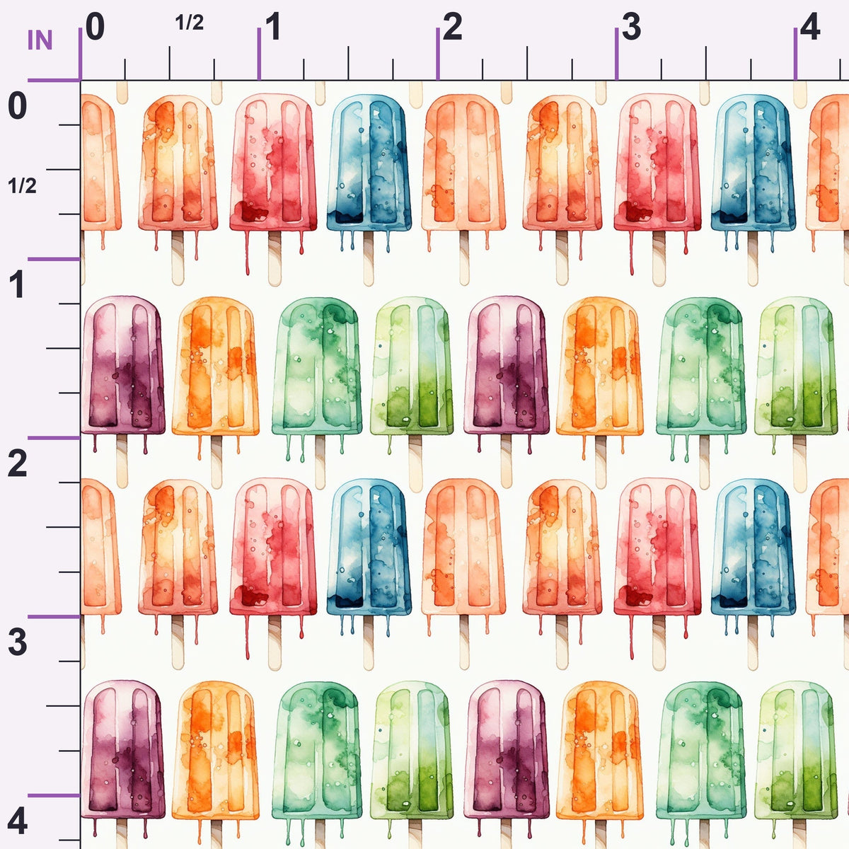 Melty Rainbow Pops Pattern 5 Minky Fabric